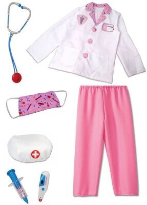 GP Pink Doctor Set Includes 8 Accessories, Size 5-6 