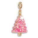 Charm It! Gold Pink Christmas Tree Charm