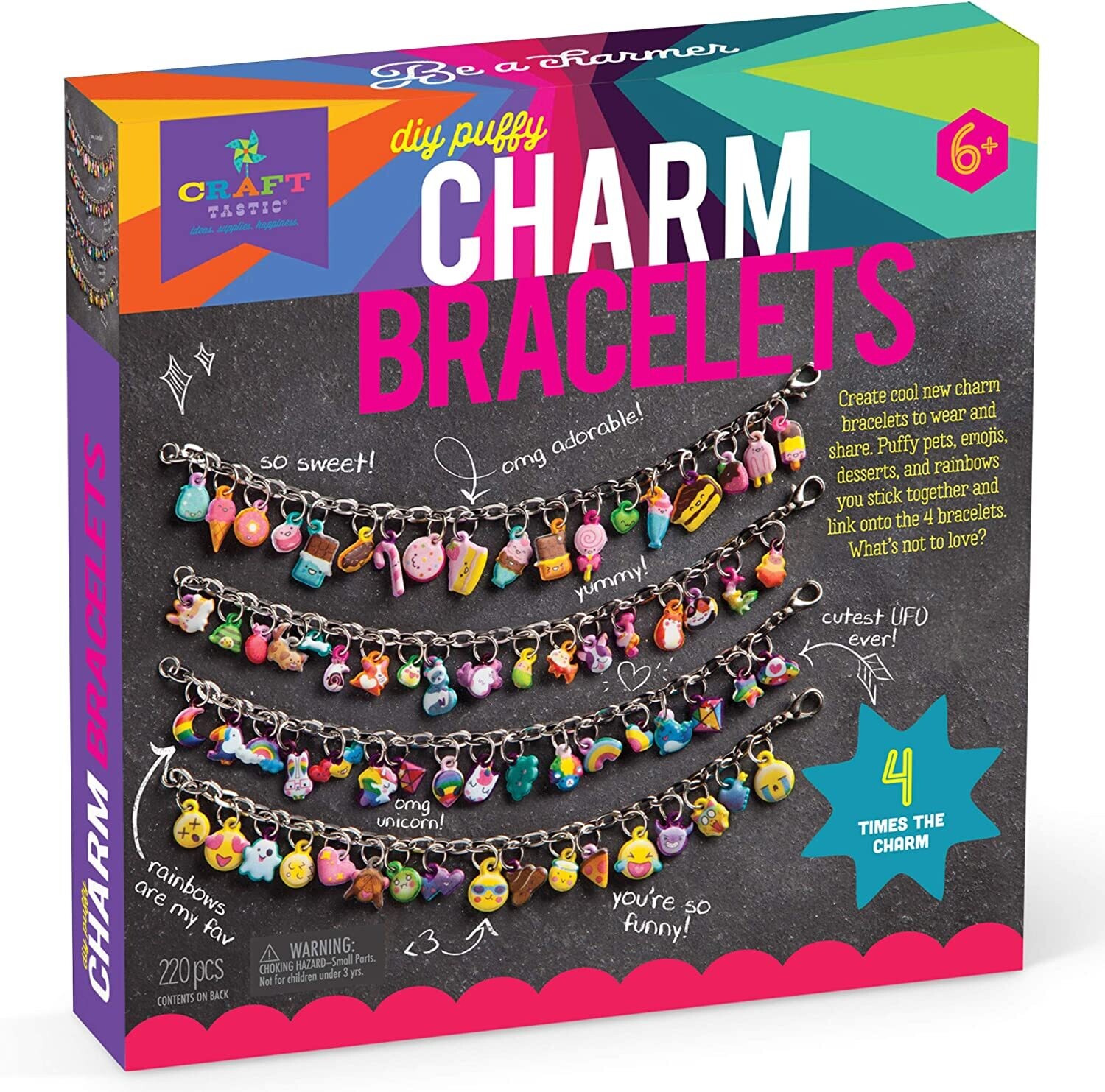 Craft-tastic DIY Puffy Charm Bracelets