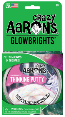 Crazy Aaron's Thinking Putty Glow Brights Enchanting Unicorn