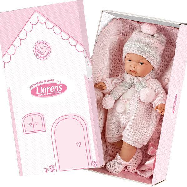 Llorens 38938 Tatiana 15" Soft Body Crying Baby Doll w/Blanket
