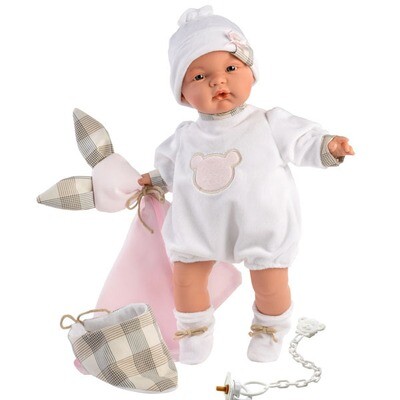 Llorens 38944 Jordan 15" Soft Body Crying Baby Doll w/Blanket