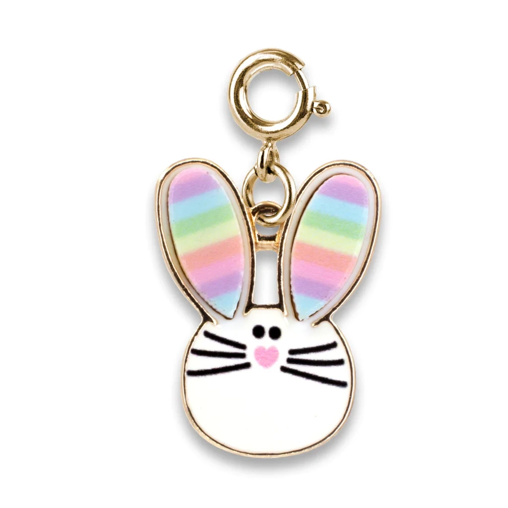 Charm It! Gold Rainbow Bunny