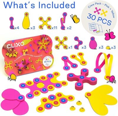 Clixo Crew Pack Yellow and Pink