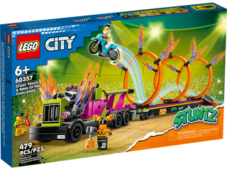 Lego 60357 City Stunt Truck and Ring of Fire Challenge