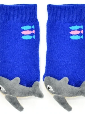 Blue Shark Boogie Toes Rattle Socks 0 - 1 Y