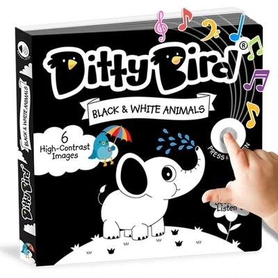 DITTY BIRD Sound Book: Black and White Animals