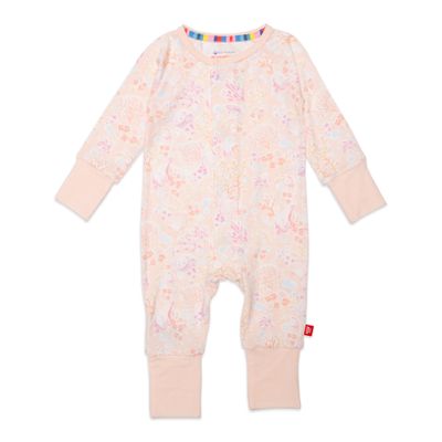 Magnetic Me Coral Floral Convr Grow With Me Coverall NB