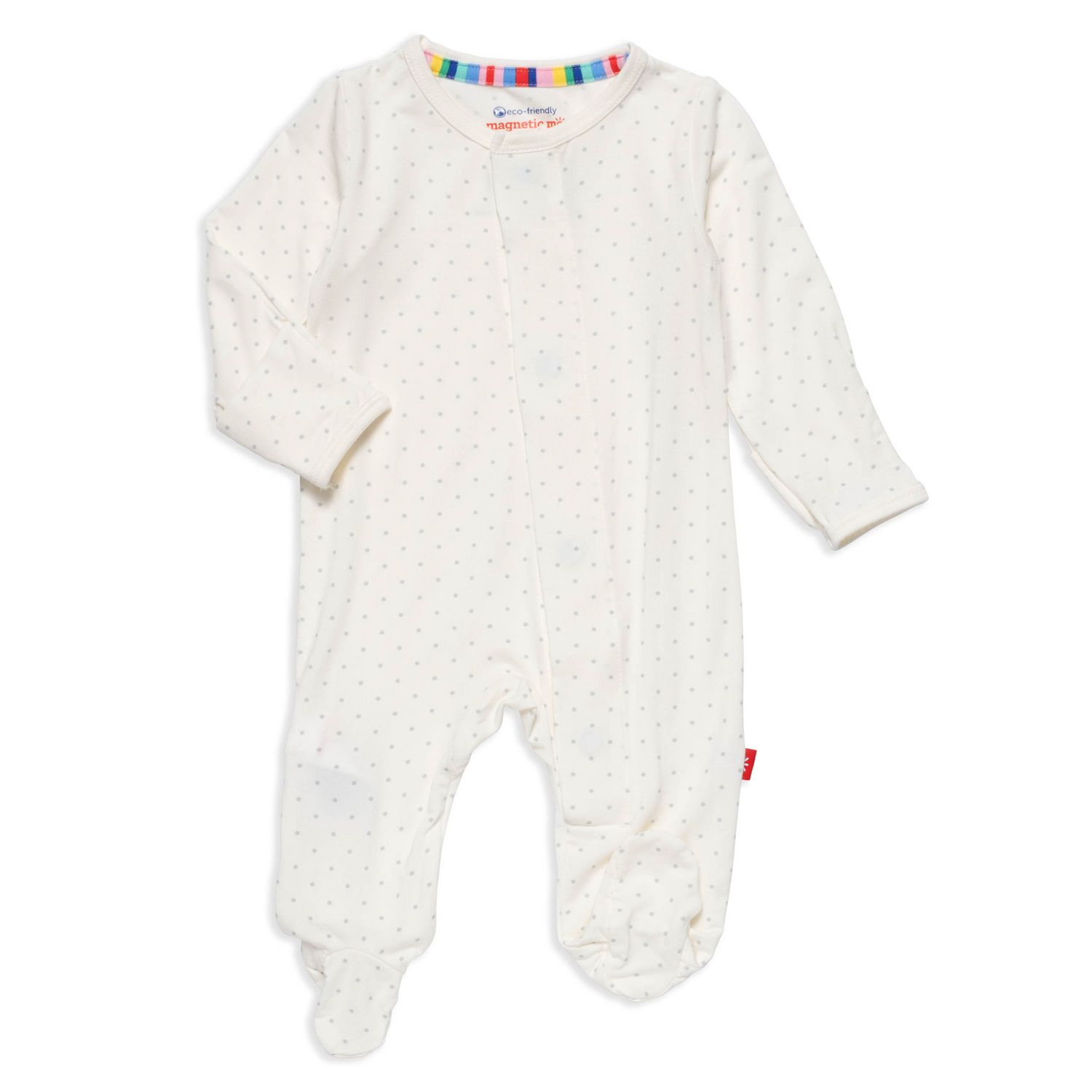 Magnetic Me Pin Dot Cream Footie NB