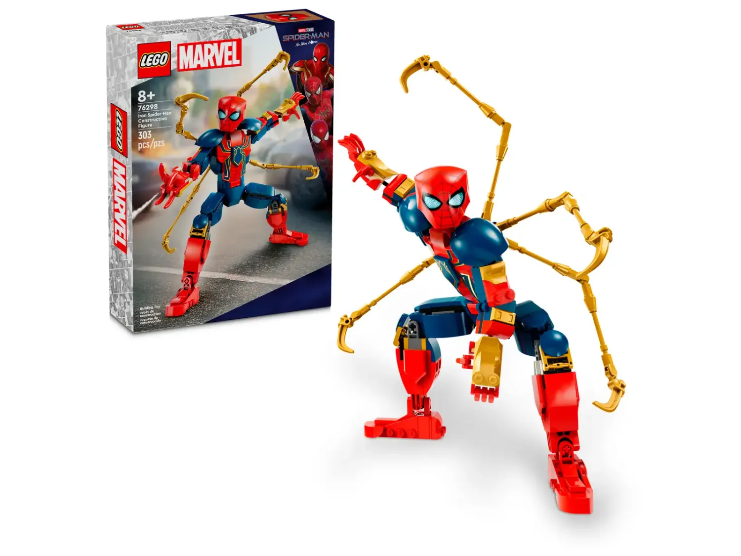 Lego 76298 Super Heroes Iron Spider-Man Construction Figure