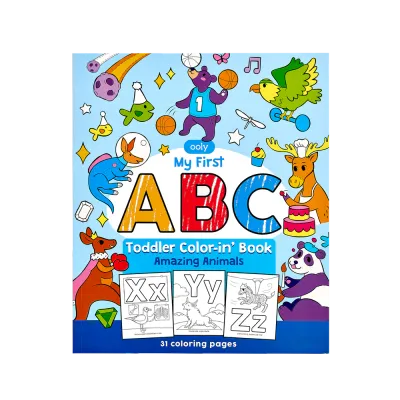 Ooly ABC Amazing Animals Toddler Color-in Book