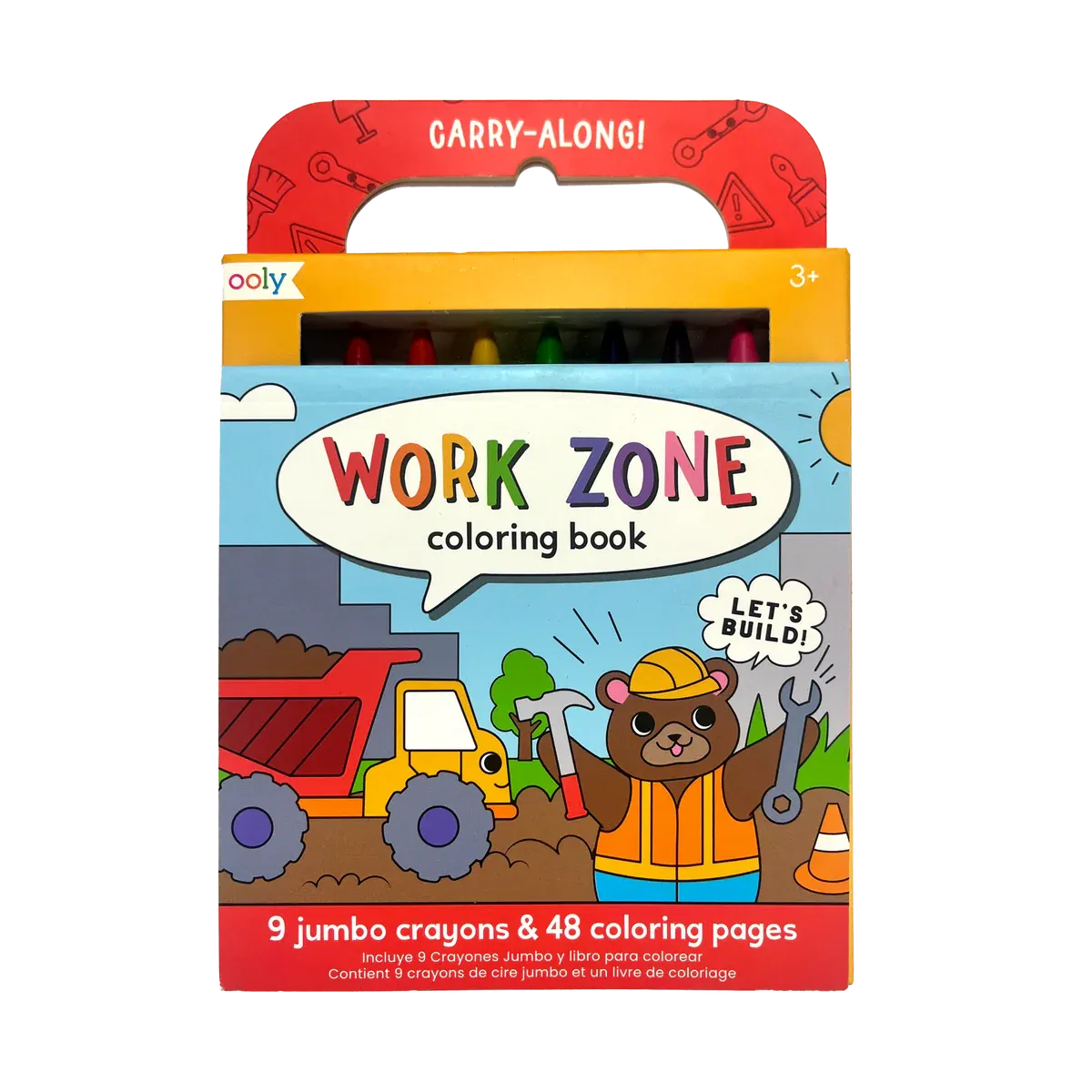 Ooly Carry Along Crayons &amp; Coloring Book Kit - Work Zone