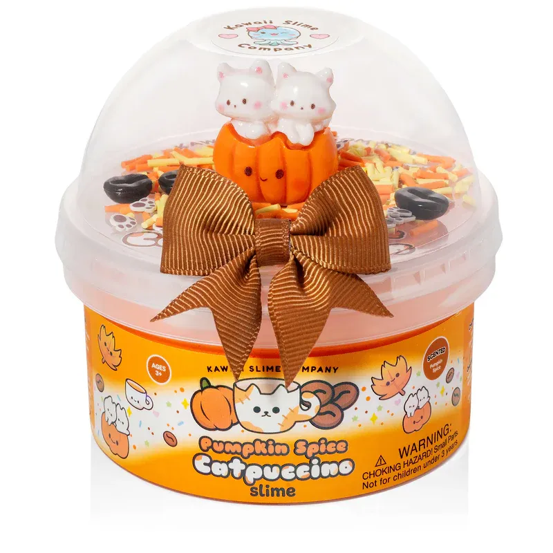 Kawaii Slime Pumpkin Spice Catpuccino Butter Slime