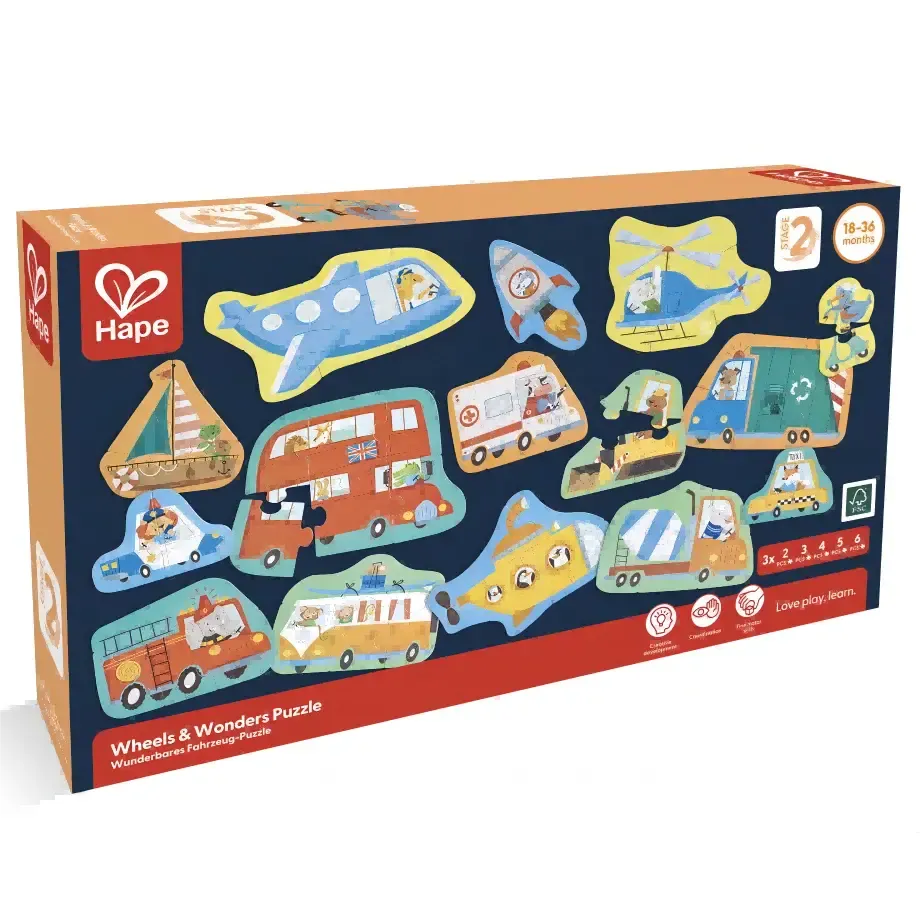 Hape Wheels &amp; Wonders Puzzle