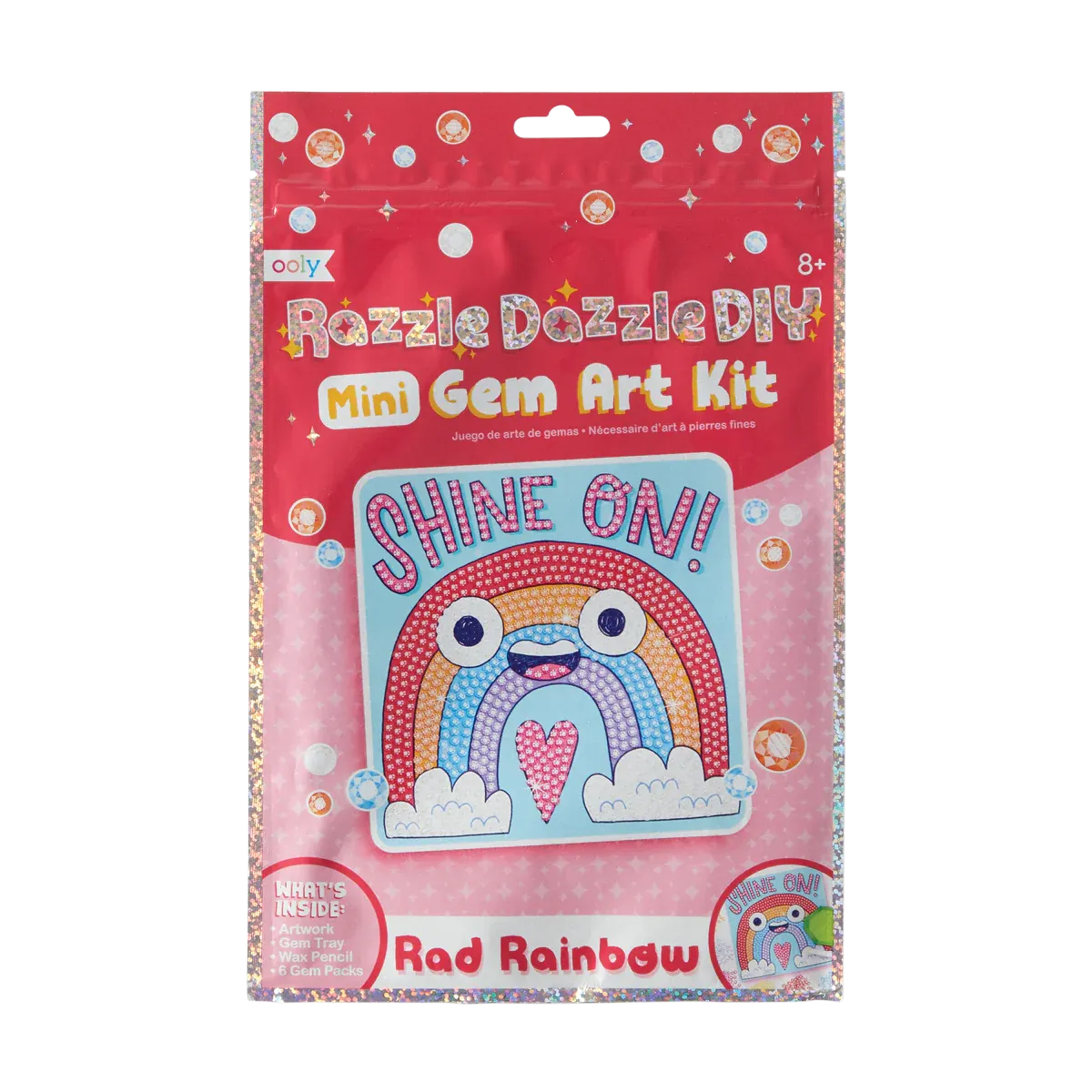 Ooly Razzle Dazzle DIY Mini Gem Art Kit Rad Rainbow