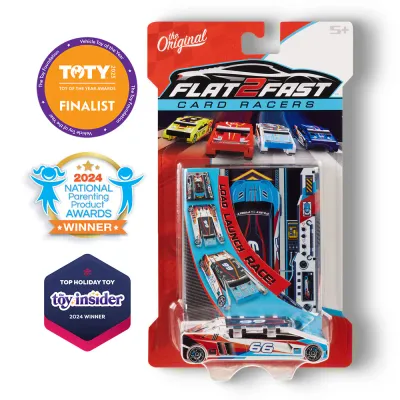 Luki Labs Flat 2 Fast Card Racers- White