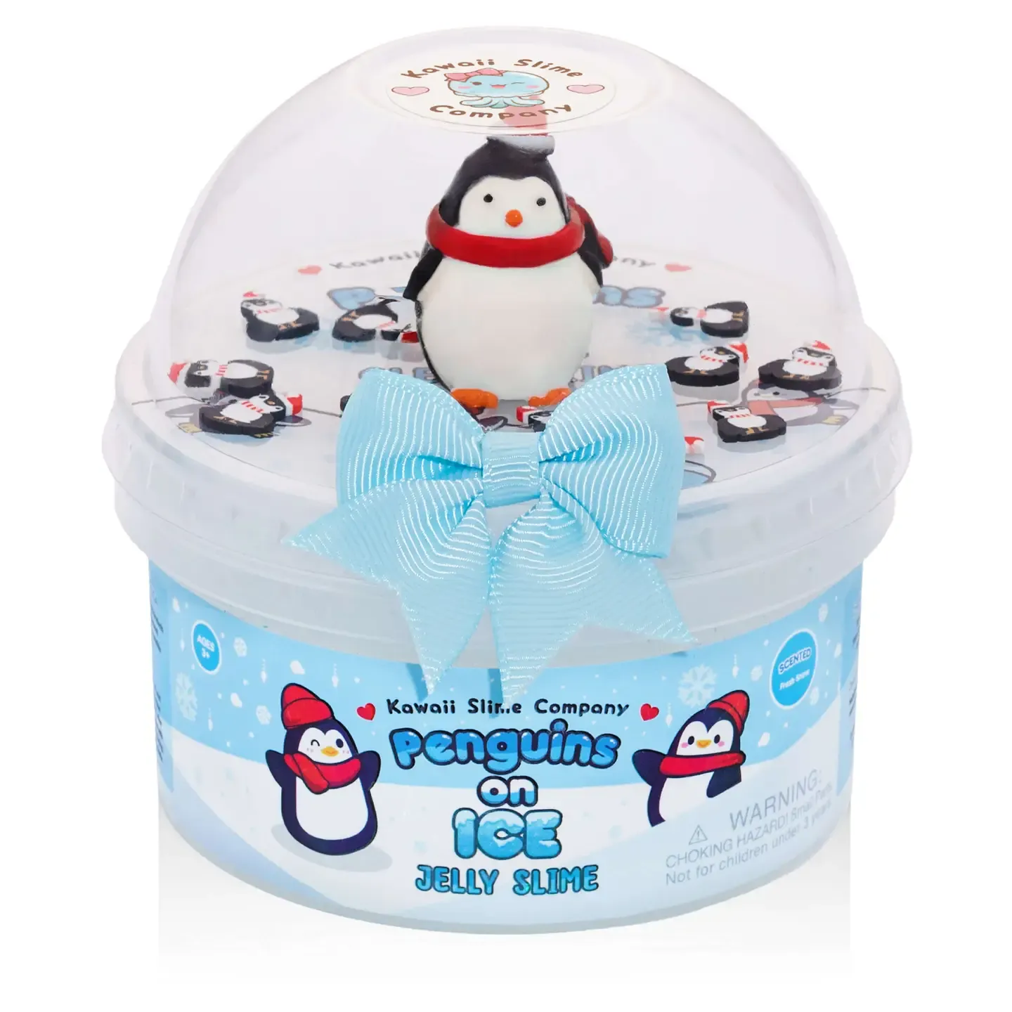 Kawaii Slime Penguins On Ice Jelly Slime