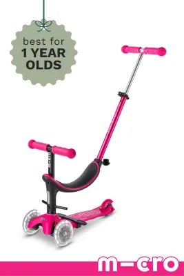 Micro Kickboard  Mini2Grow Deluxe LED Pink