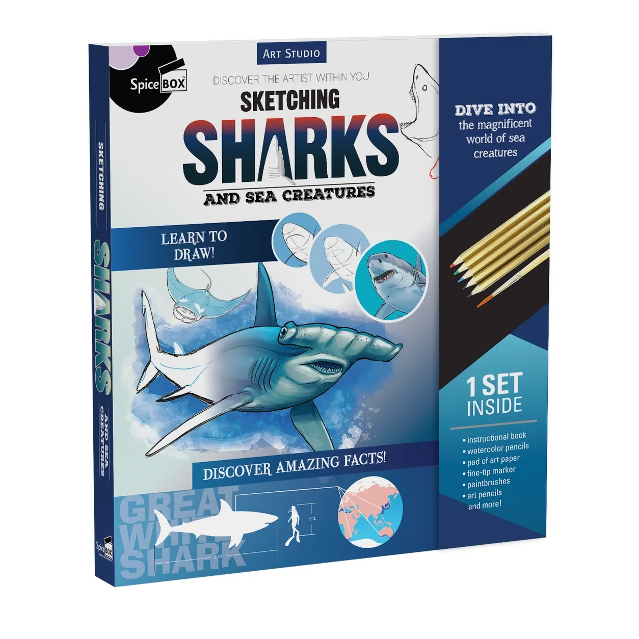Spice Box Art Studio Sharks &amp; Sea Creatures