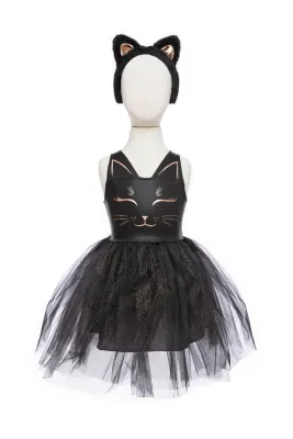 GP Black Cat Dress &amp; Headpiece, Size 5-6