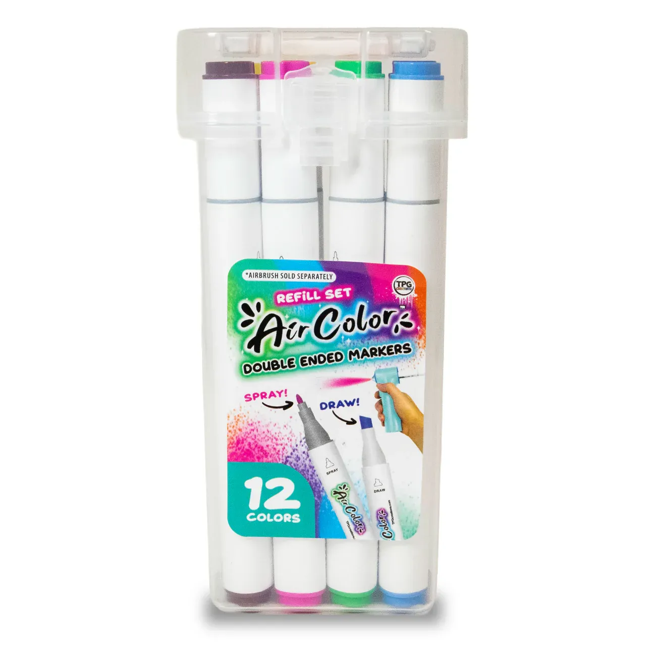 Aircolor Airbrush Washable Replacement Markers - 12 Pack