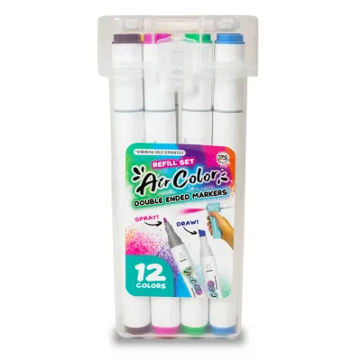Aircolor Airbrush Washable Replacement Markers - 12 Pack
