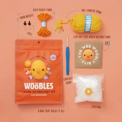 The Woobles Kiki the Chick Beginner Crochet Kit