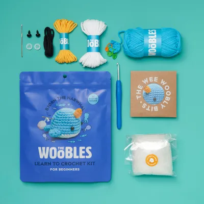 The Woobles Bjorn the Narwhal Beginner Crochet Kit