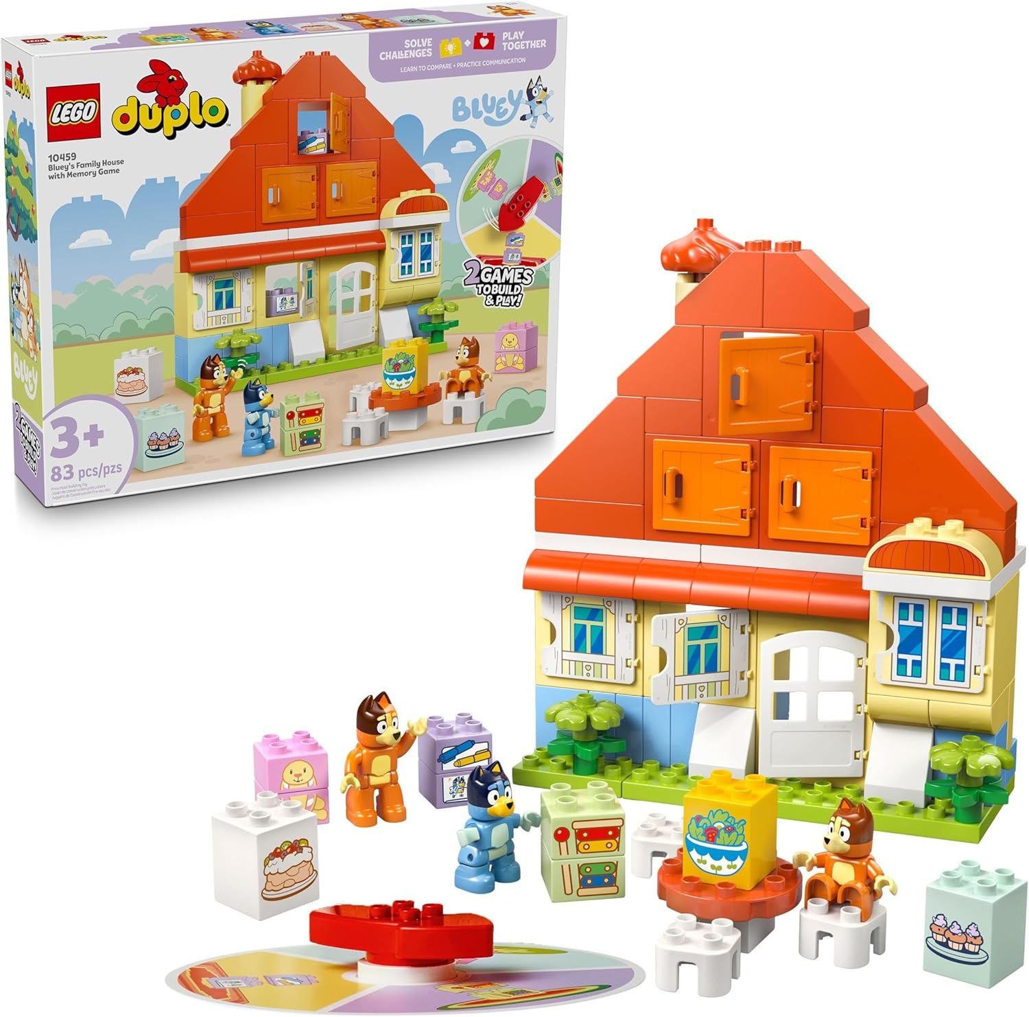 LEGO 10459 DUPLO BLUEY&#39;S FAMILY HOUSE WITH MEMORY GAME