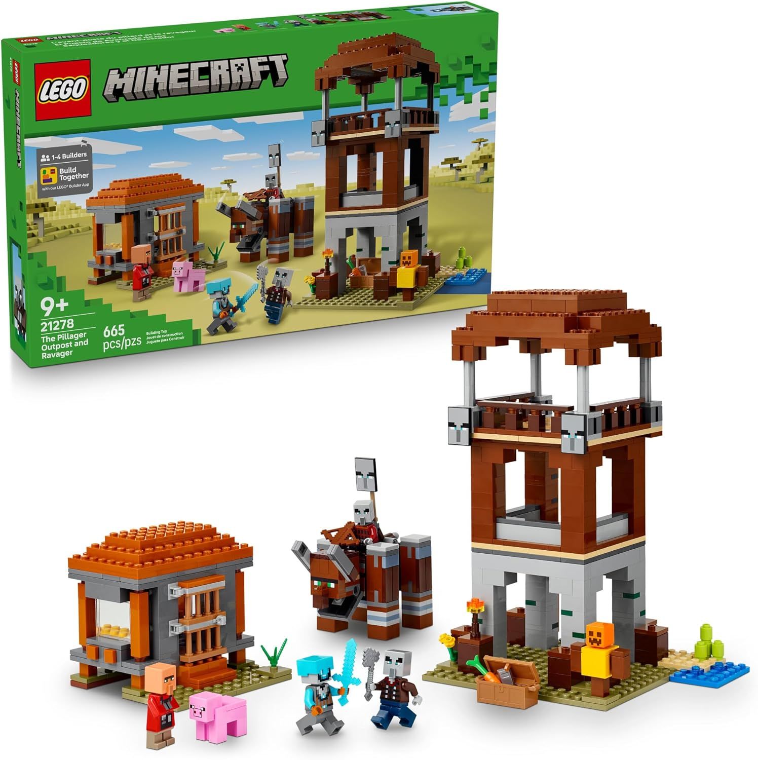 LEGO 21278 MINECRAFT THE PILLAGER OUTPOST AND RAVAGER