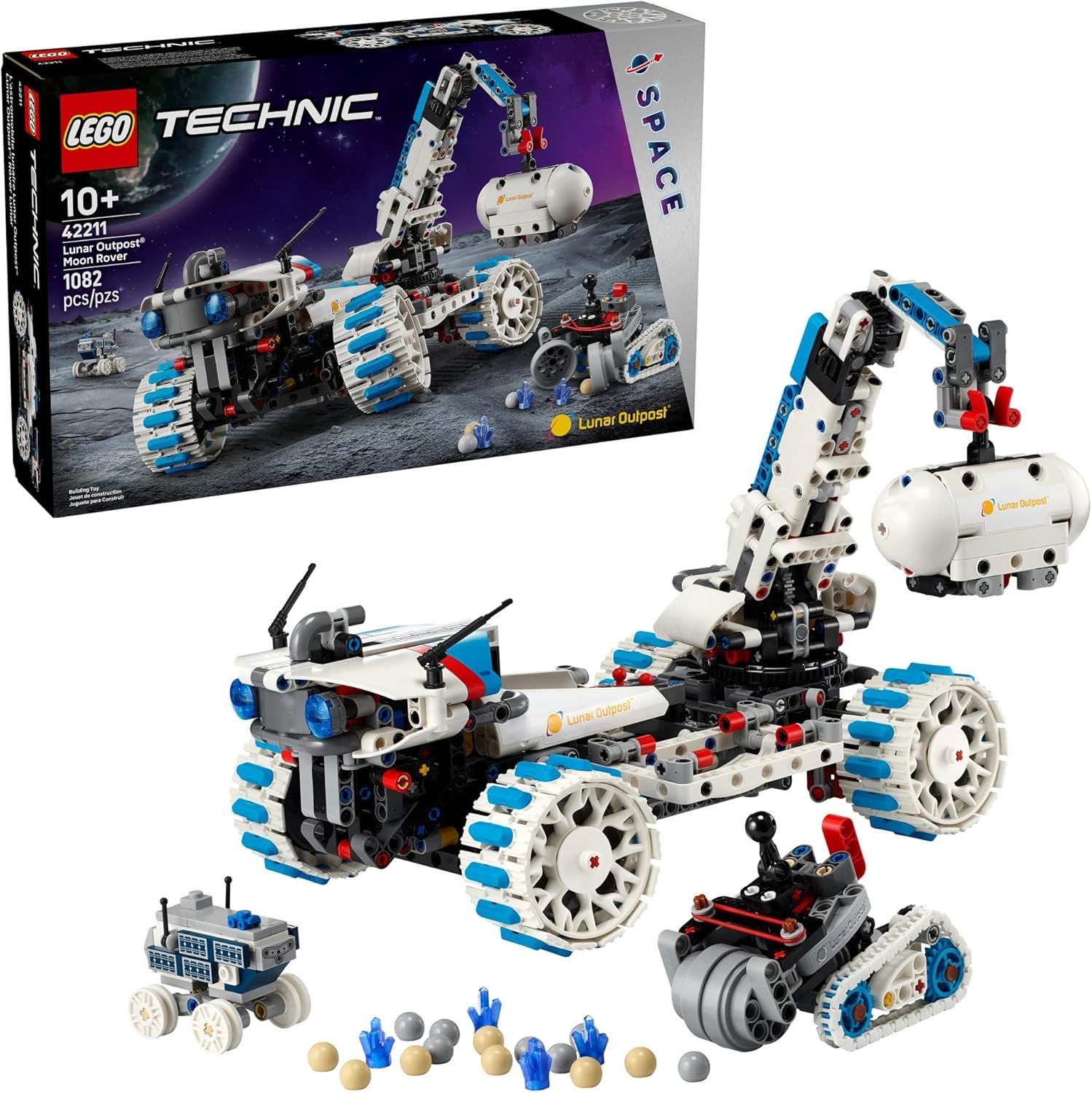 LEGO 42211 TECHNIC LUNAR OUTPOST MOON ROVER SPACE VEHICLE