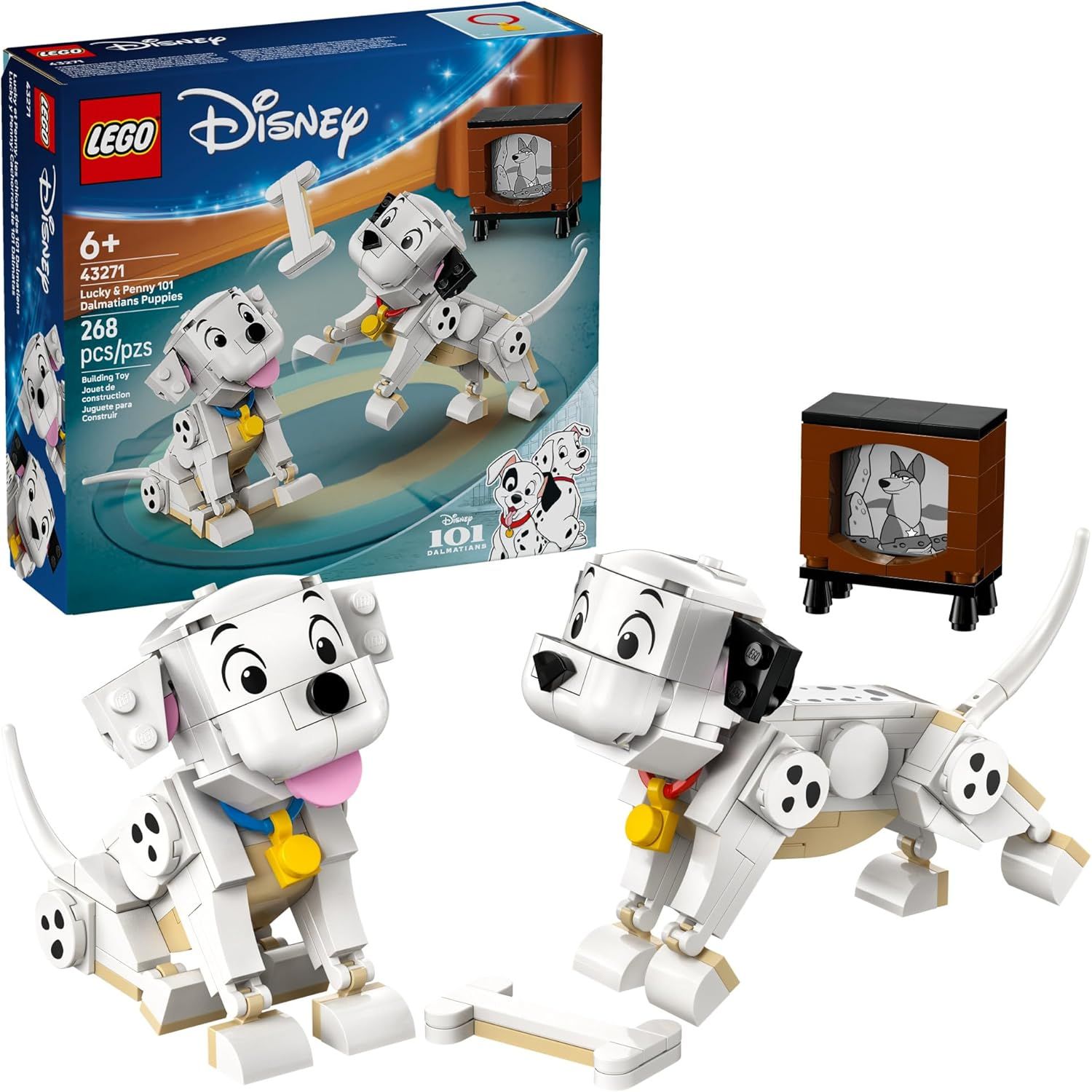 LEGO 43271 DISNEY LUCKY &amp; PENNY 101 DALMATIONS PUPPIES