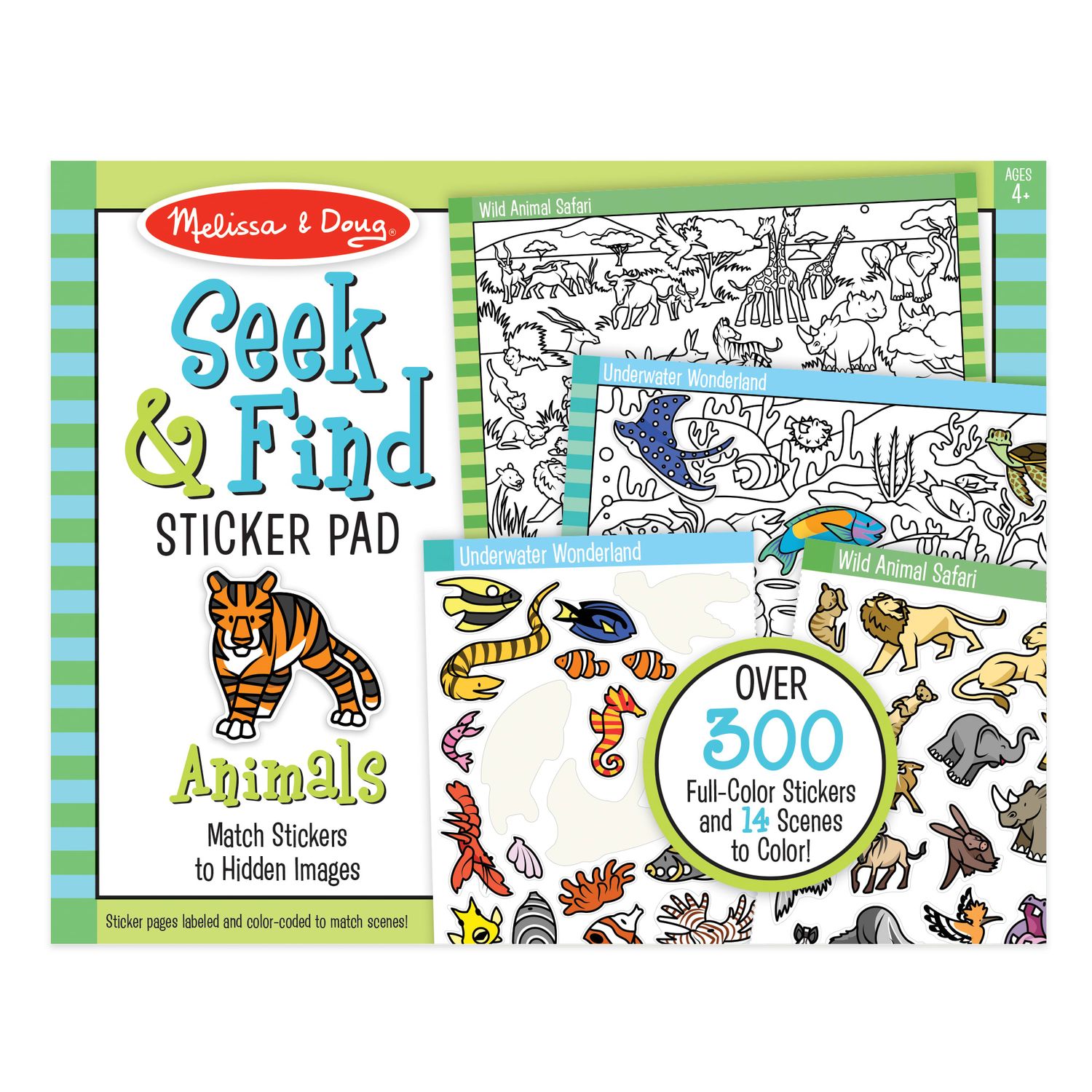 MD Seek &amp; Find Sticker Pad Animals