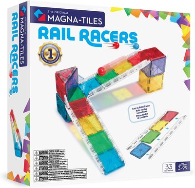 Magna Tiles Rail Racers 33-Piece Set