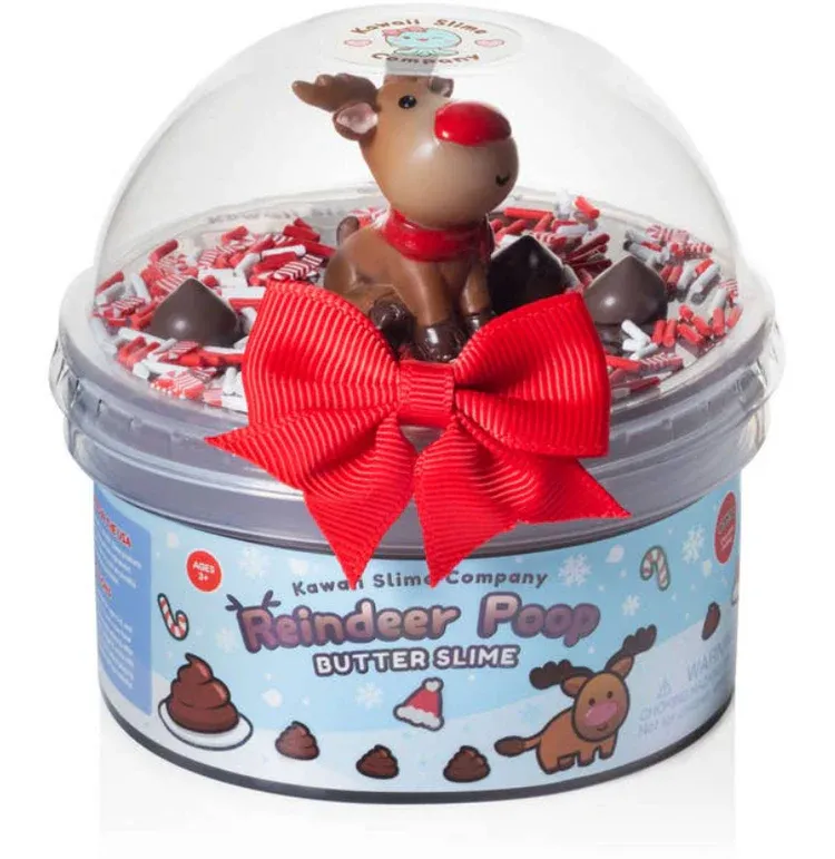 Kawaii Slime Reindeer Poop Butter Signature Dome™ Slime