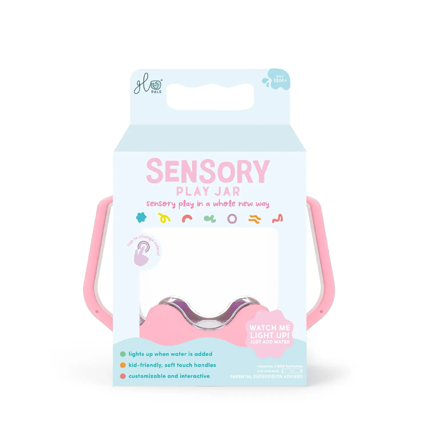 Glo Pals Bubblegum Pink Sensory Play Jar
