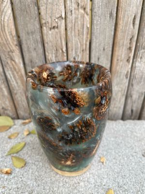 Pine Cone Epoxy Resin Goblet