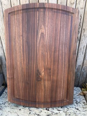 Unique handcrafted wooden cutting board from Manta Wood Creations"

