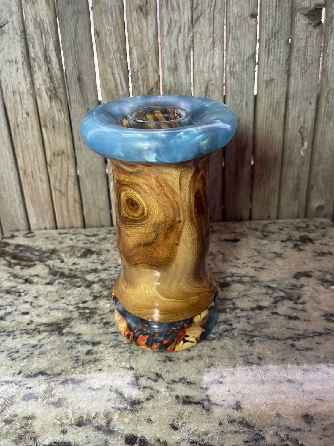 Wood And Epoxy Vase