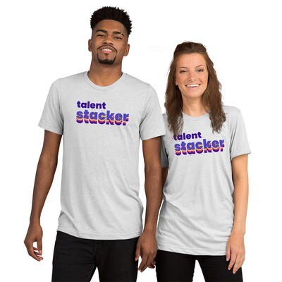 Talent Stacker Unisex t-shirt (retro alternate)
