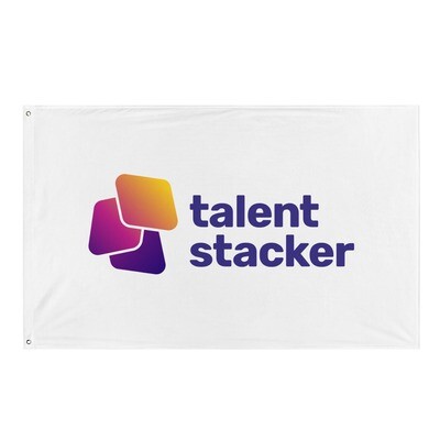 Talent Stacker Flag - White