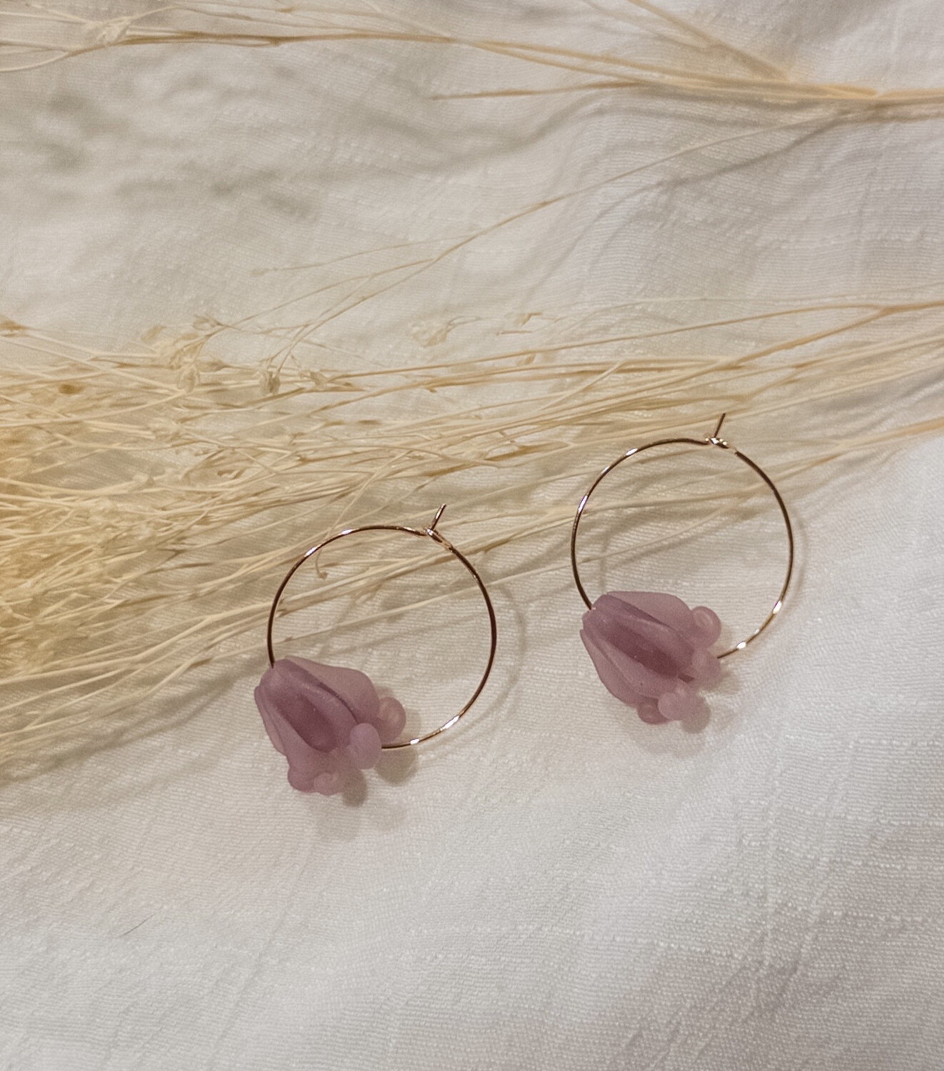 Crown Flower Hoop Mini Milky Lavender
