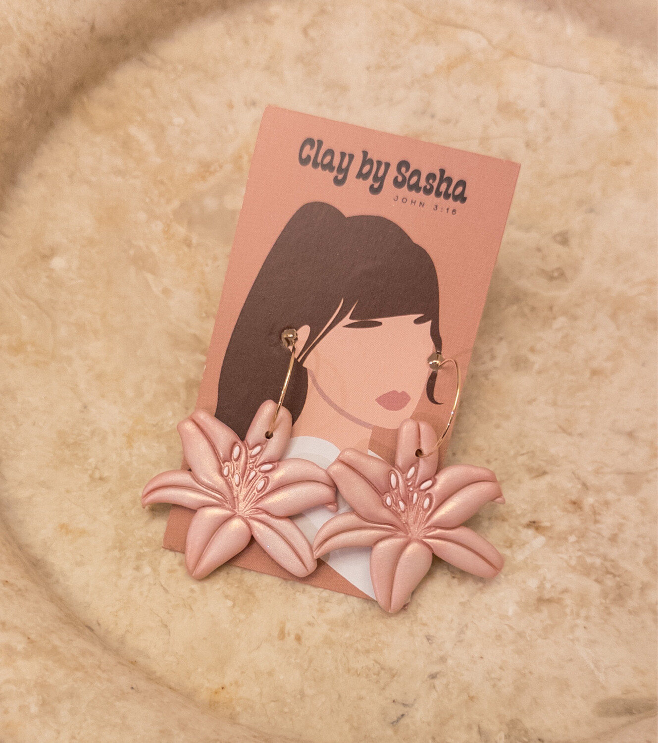 Pink Pearl 14K GF Hoops