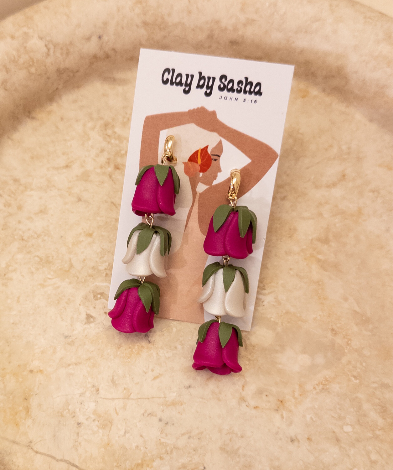 Fuscia Pearl Lei Strand