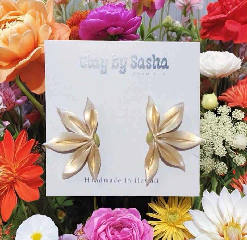 Classy Naupaka Studs