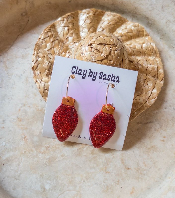 Glistening Red 14k Goldfilled Hoops