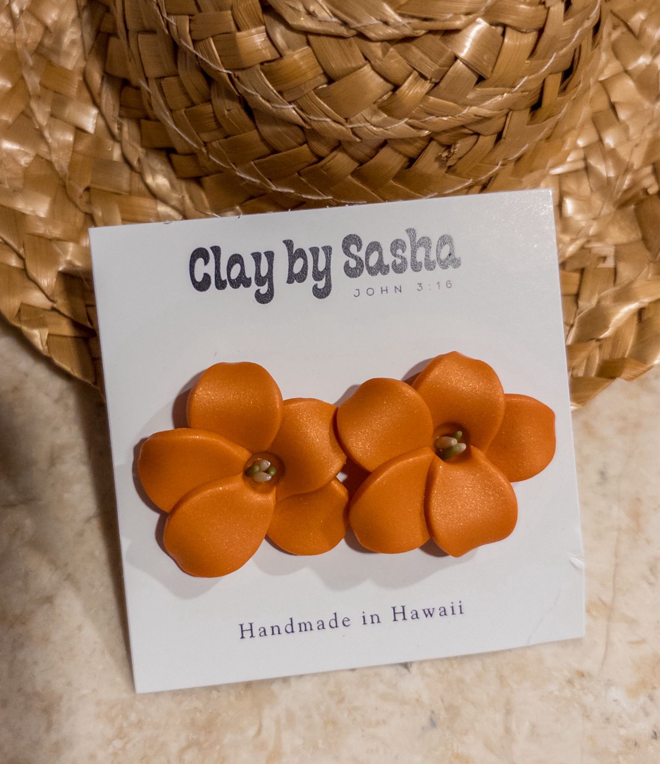 Orange Pua Stud