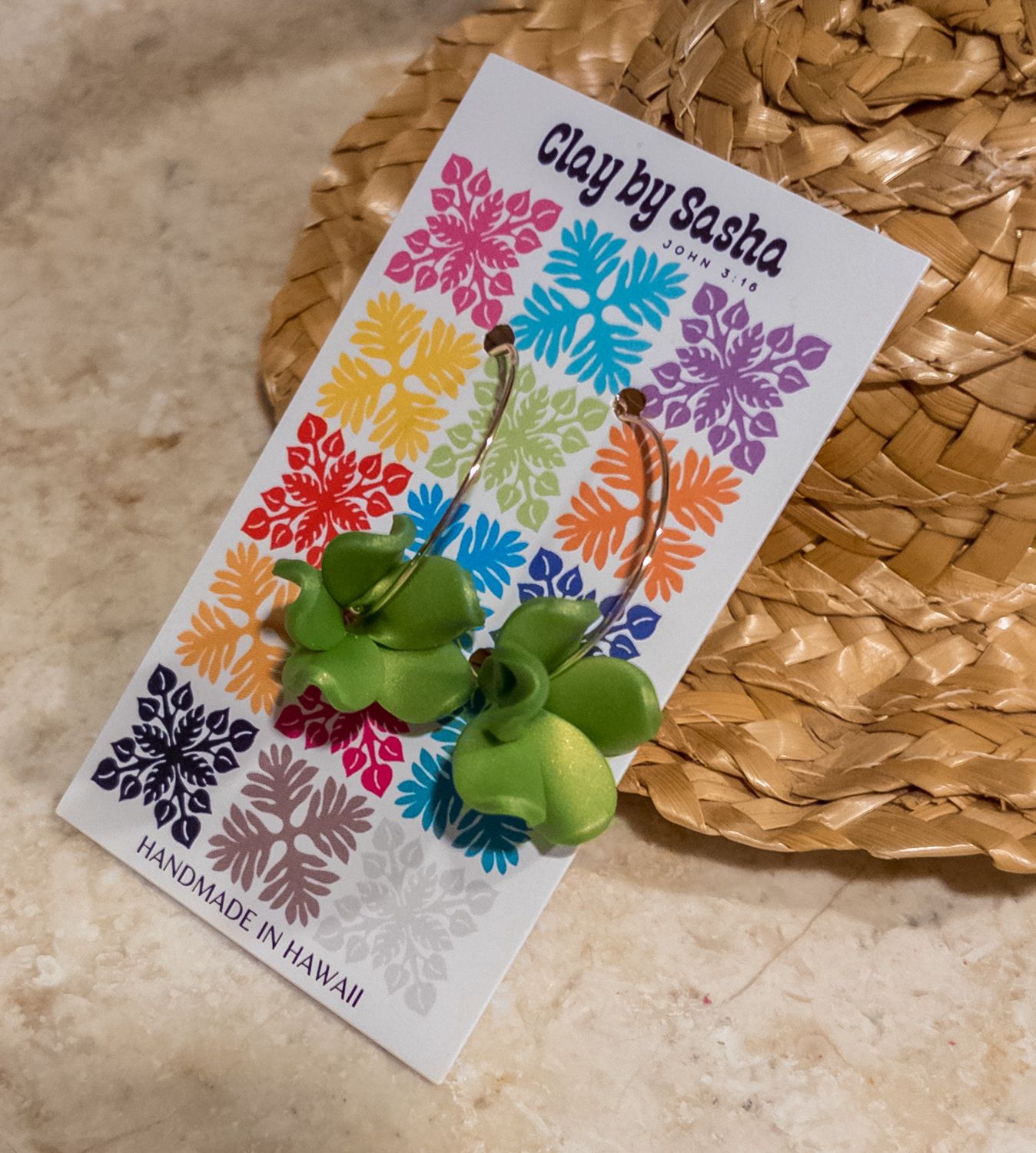 Lime Pearl 14k Goldfilled Hoops