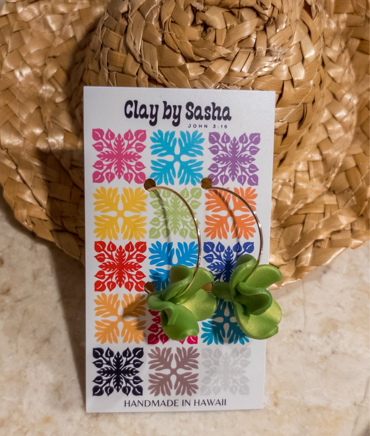 Lime Pearl 14k Goldfilled Hoops