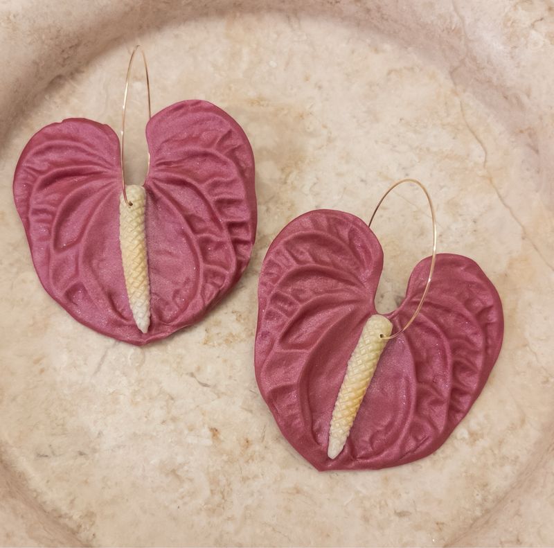 Dusty Rose 14k Goldfilled Hoops